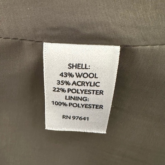 J. Jill Olive Wool Blend Tweed Relaxed Blazer Jacket - Picture 8 of 12